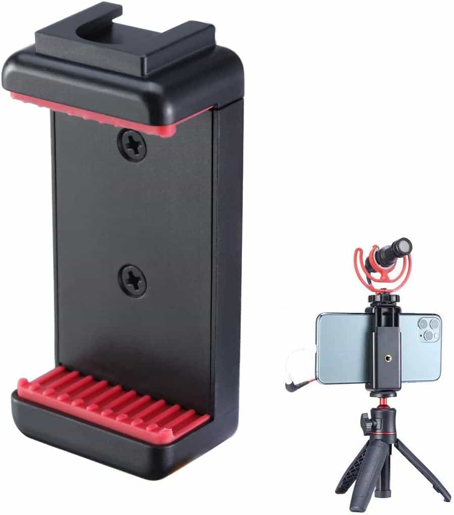 Ulanzi ST-07 Phone Tripod Mount with Cold Shoe Mount – Adjustable Smartphone Adapter Available