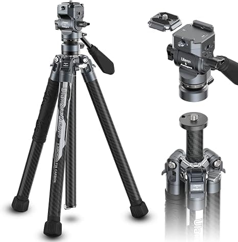 Ulanzi Video Fast Carbon Fibre Heavy-duty Tripod with Fluid Head for Cinema & Studio