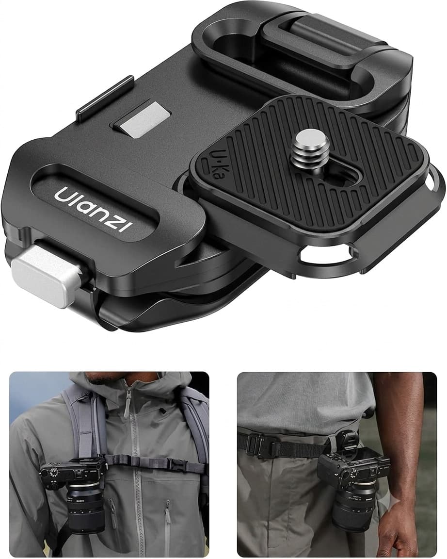 Ulanzi UKA07 Quick Release Camera Backpack Strap Clip for Hiking and Travel