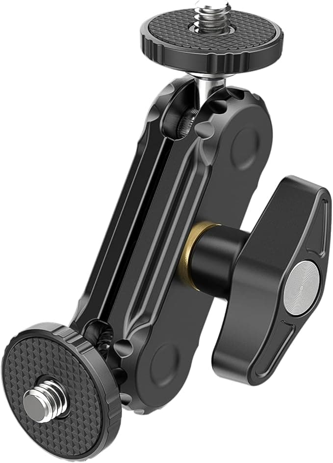 Ulanzi R102 3.5″ Articulating Magic Arm with Dual 360° Ball Heads, 1/4″-20 Screws & Single-Knob Lock (3058)