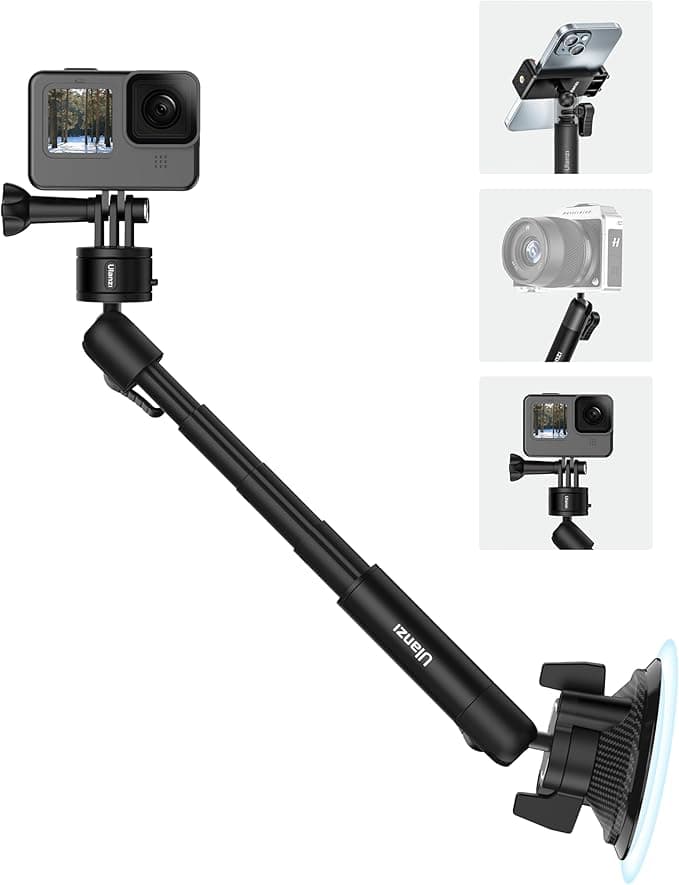 Ulanzi ZJ01 Extendable Magnetic Suction Cup Mount for Action Cameras & Smartphones