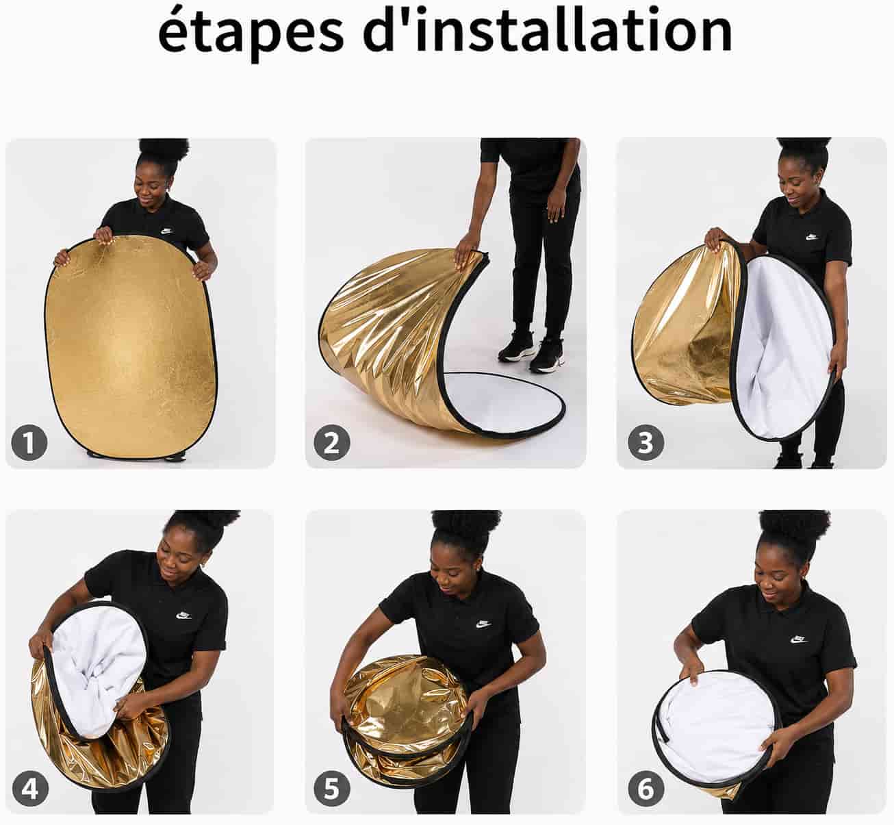 Godox 5-in-1 Collapsible Reflector 100x150cm – Oval Light Modifier