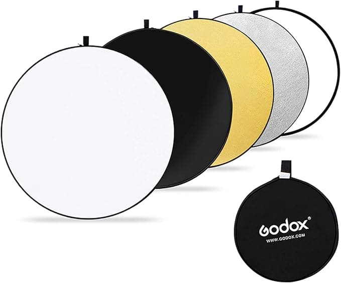Godox 5-in-1 Collapsible Reflector 110cm – Round Light Modifier