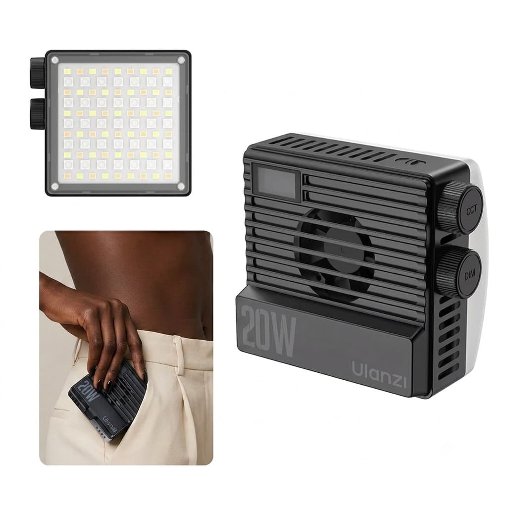Ulanzi LE-20 20W RGB Portable LED Light – Full-Color Handheld Video Light for Creative Content