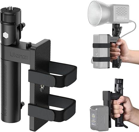 Ulanzi LA06 Light Handle Grip with Powerbank Plate – Handheld COB Light Mount & Battery Bracket Available