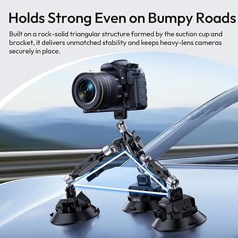 Ulanzi TB15 Suction Cup Mount + Magic Arm Pro Heavy-Duty Camera Rig
