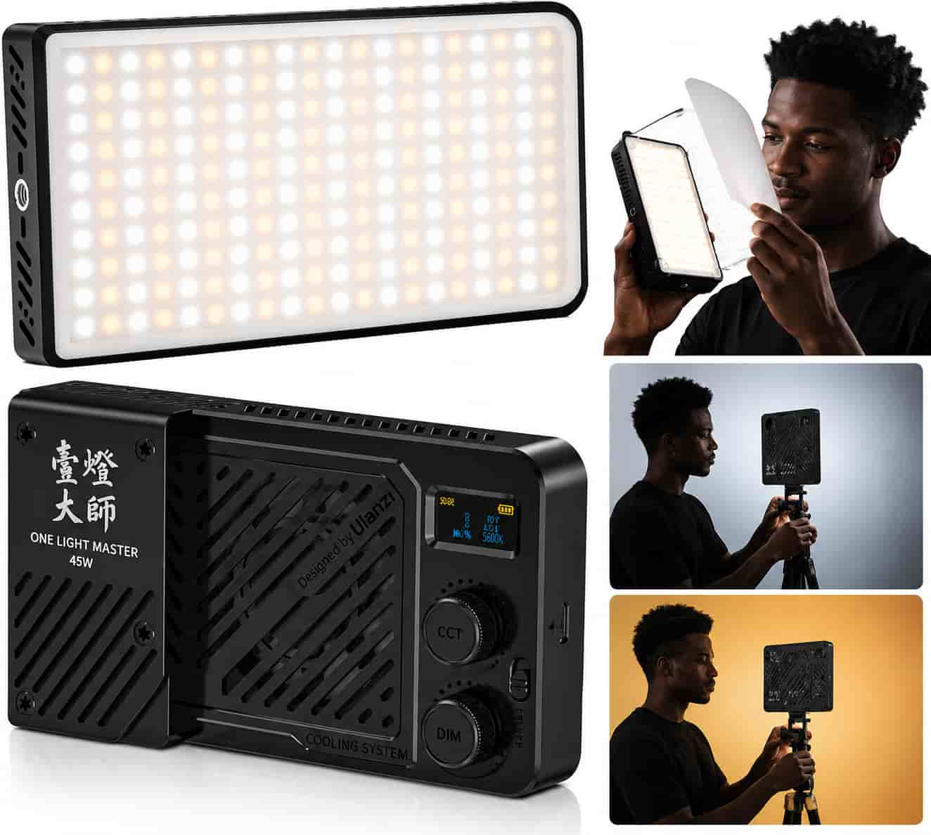 Ulanzi LM-P40BI Bi-Color Video Light Portable On-Camera LED Panel Light