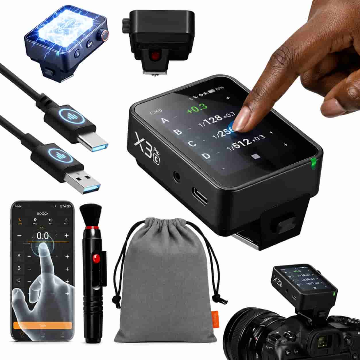 Godox X3 Pro Touchscreen TTL Wireless Flash Trigger – Camera Transmitter
