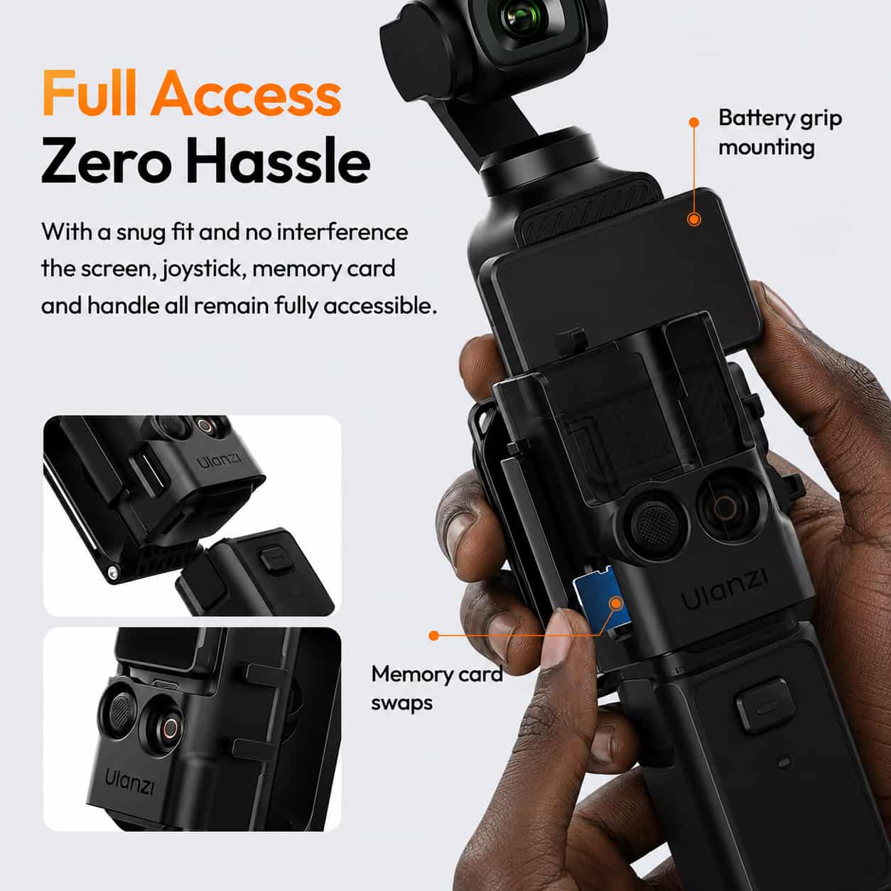 Ulanzi PK15 Pocket 3 Magnetic Mount Base Expansion Holder for Osmo Pocket 3