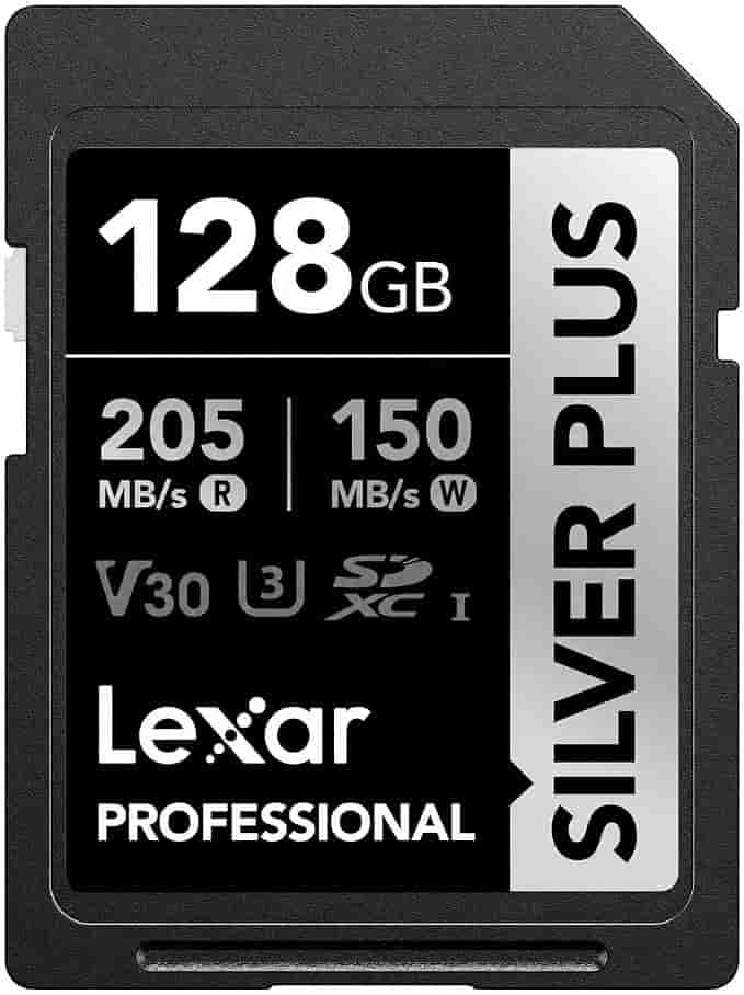 Lexar 128GB Professional SILVER PLUS SDXC UHS-I Memory Card (Brand New) – 205MB/s 4K SD Card Available