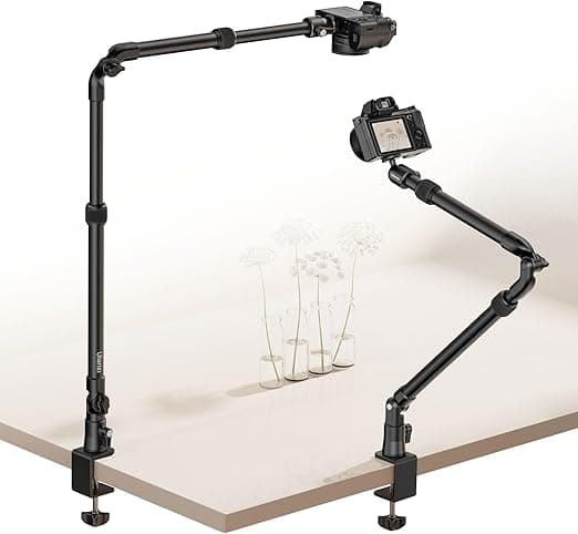 Ulanzi ZJ02 Camera Desk Mount Overhead Magic Arm with 4-Section Folding Bracket, Toothed Joints & 360° Ball Head (T085)
