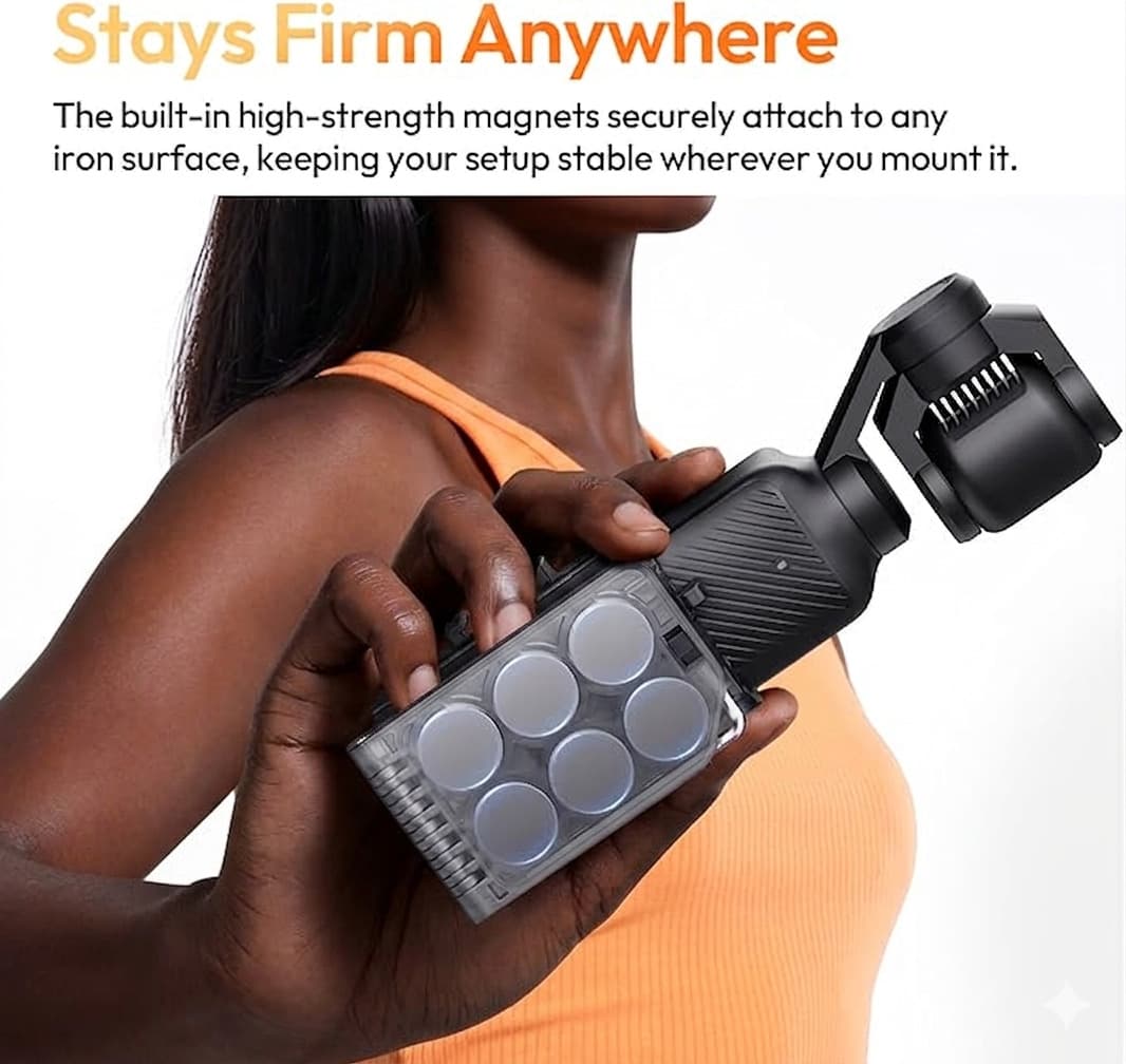 Magnetic Mount for DJI Osmo Pocket 3 – Quick-Release Base for Action & Vlogging