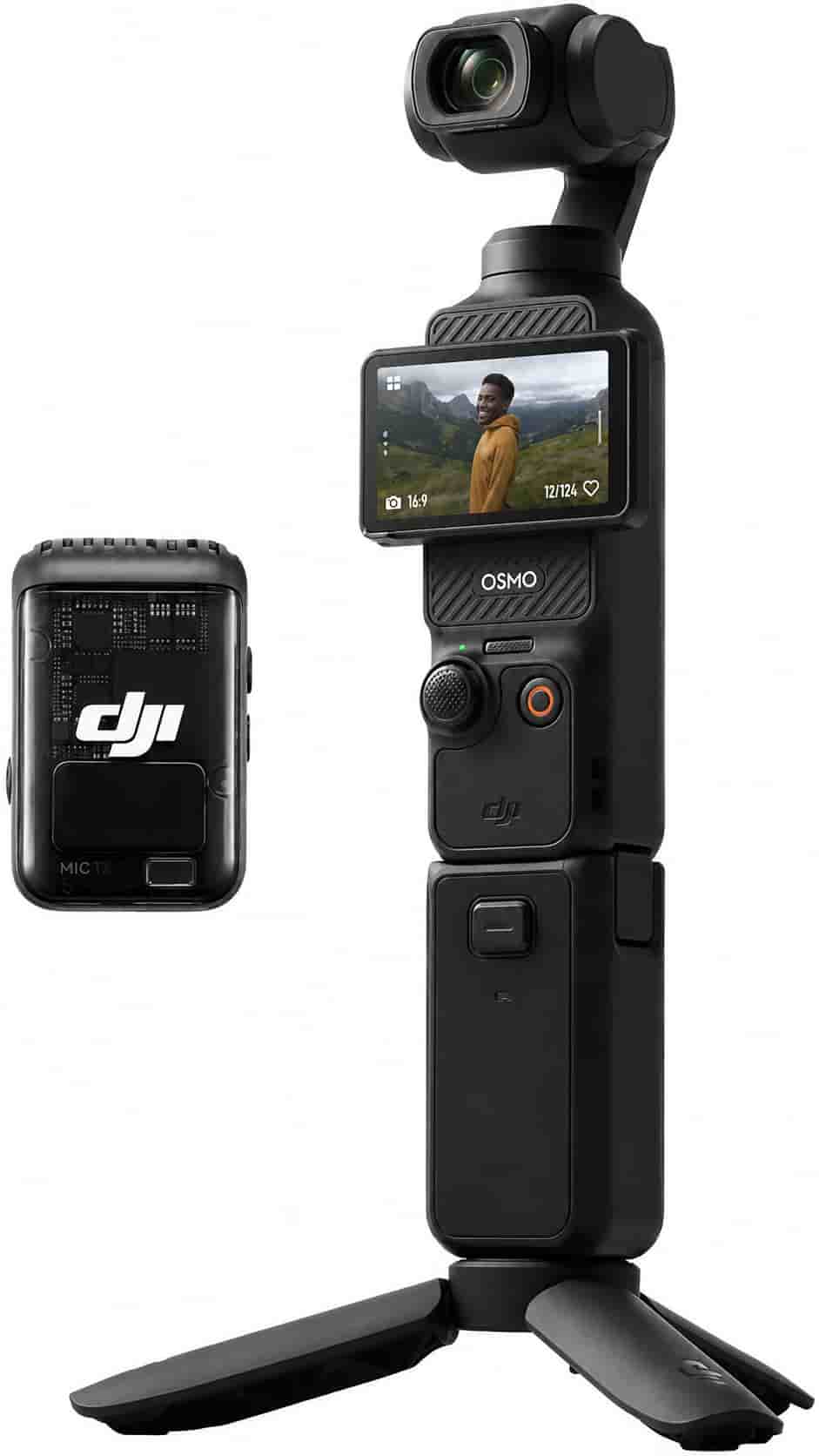 DJI Osmo Pocket 3 Creator Combo | 1-Inch CMOS Sensor, 4K/120fps, 3-Axis Gimbal, 2-Inch Rotatable OLED Screen & DJI Mic 2